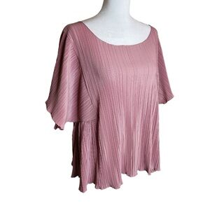 Madewell Blush Pink Short Sleeve Ribbed Pleated
Dressy Short Sleeve